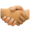 Handshake- Medium Skin Tone- Medium-Light Skin Tone emoji on Facebook